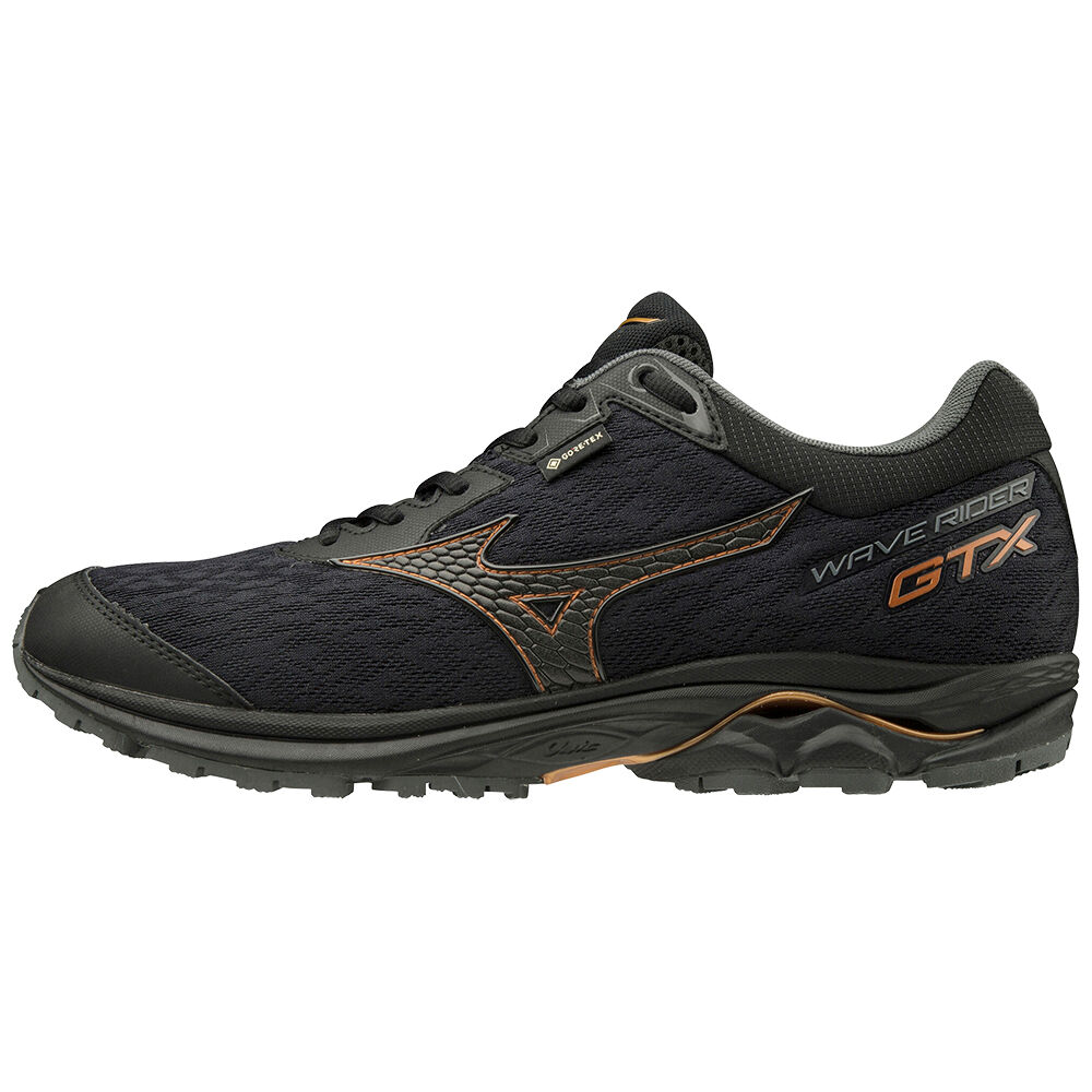 Panske Trail Bežecká Obuv Mizuno WAVE RIDER GTX Čierne Vypredaj YKBA06275